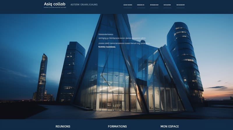 Page intranet d'une entreprise